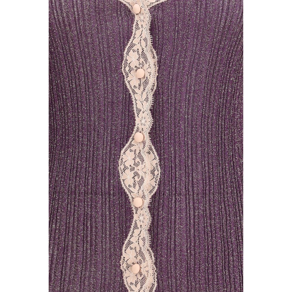 Valentino Purple Viscose Cardigan | Regal Royce