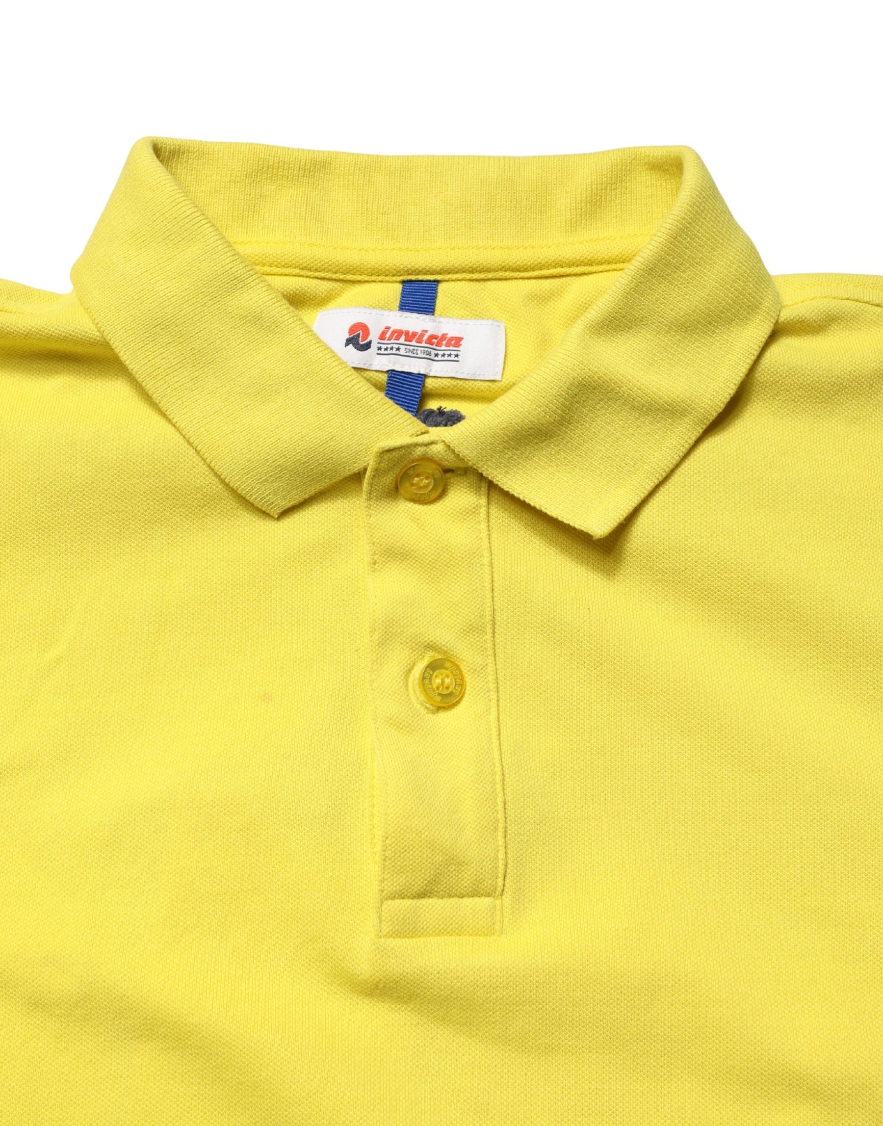 Invicta Yellow Short Sleeve Pique Men Cotton Polo Shirt T-shirt | Regal Royce