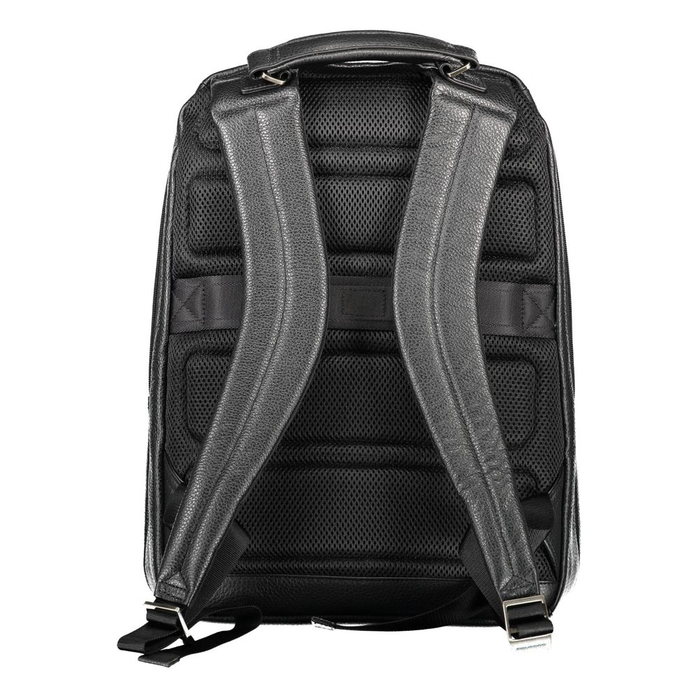Piquadro Black Leather Men's Backpack | Regal Royce
