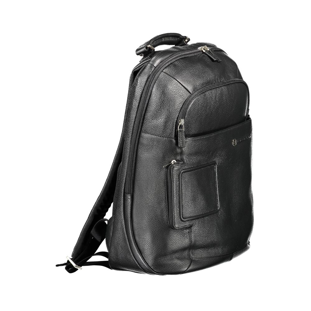 Piquadro Black Leather Men's Backpack | Regal Royce