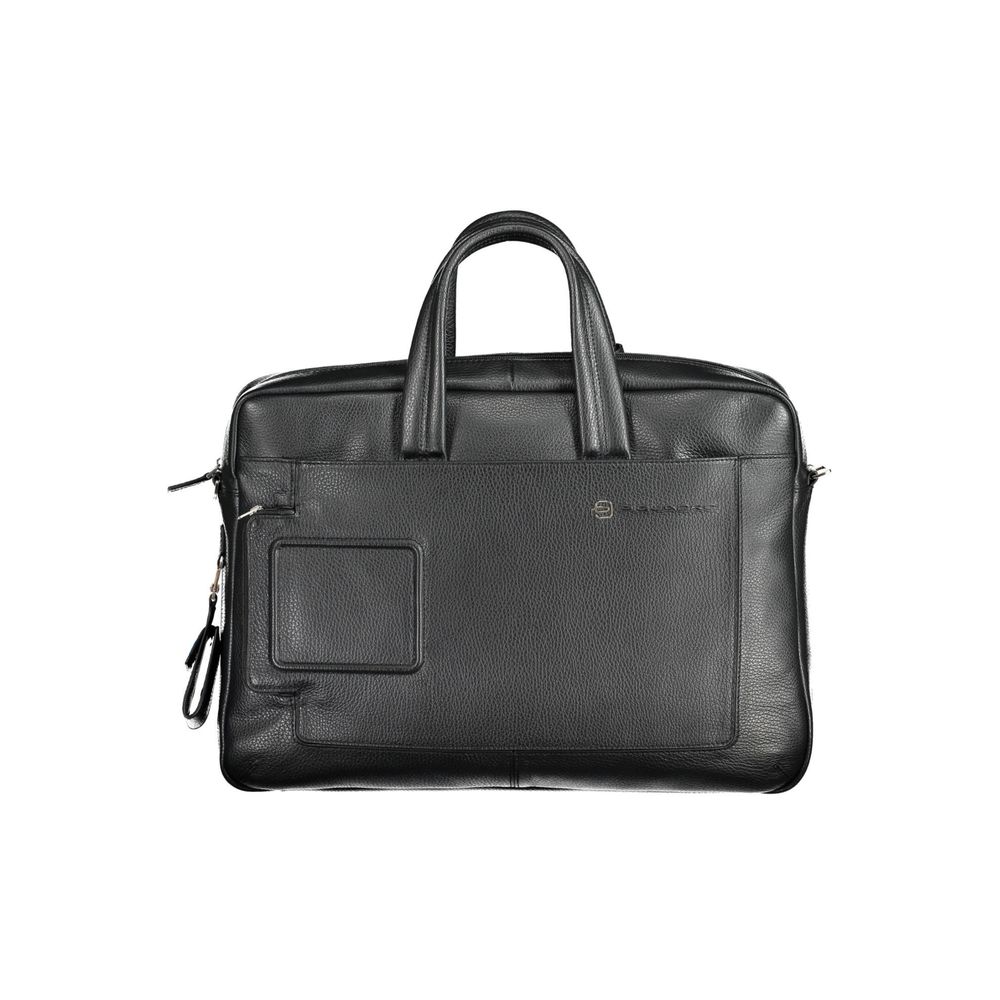 Piquadro Nero Leather Men Briefcase | Regal Royce