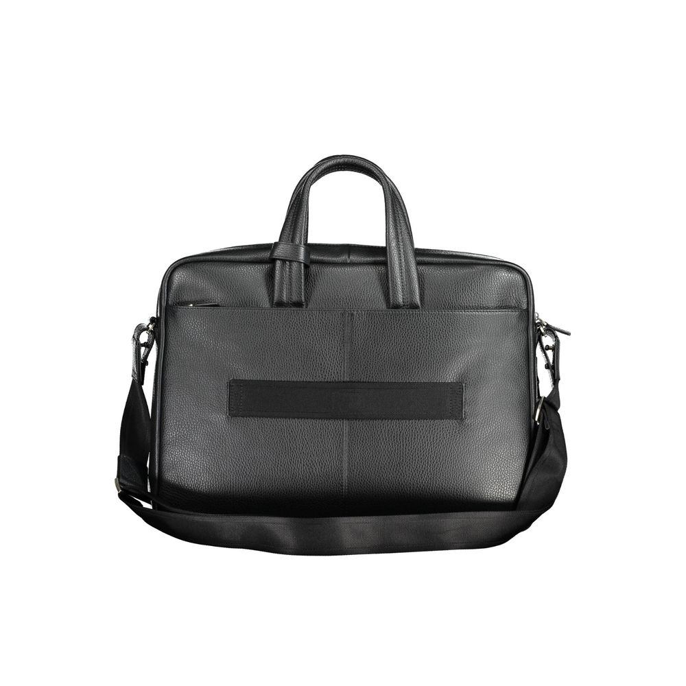 Piquadro Nero Leather Men Briefcase | Regal Royce