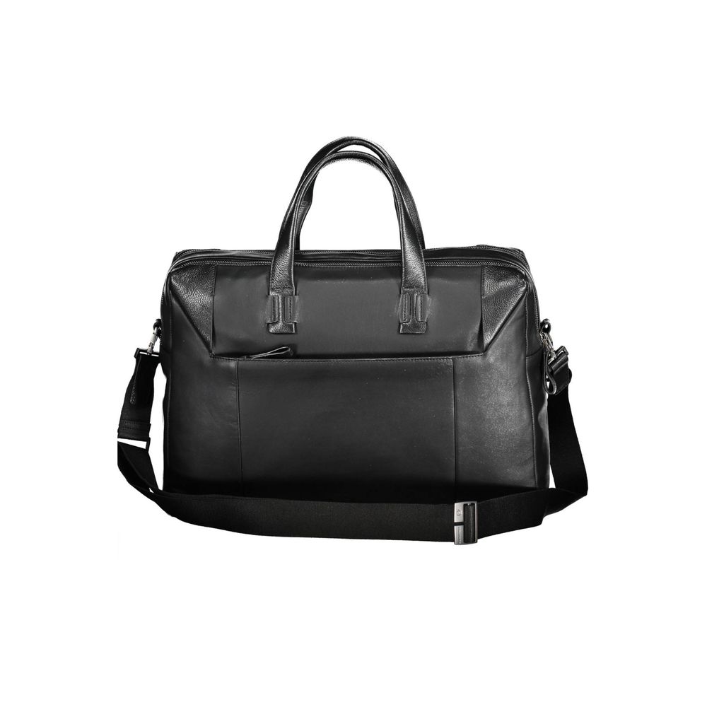Piquadro Black Leather Men's Briefcase | Regal Royce