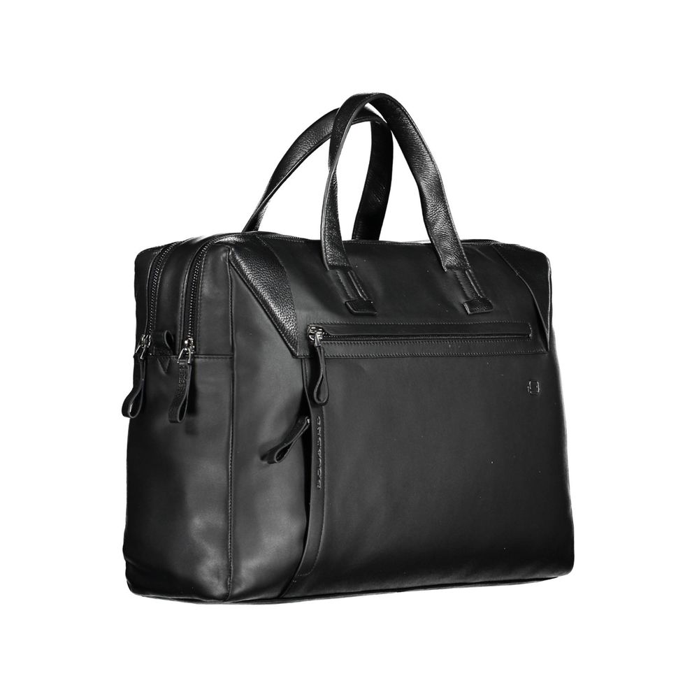Piquadro Black Leather Men's Briefcase | Regal Royce