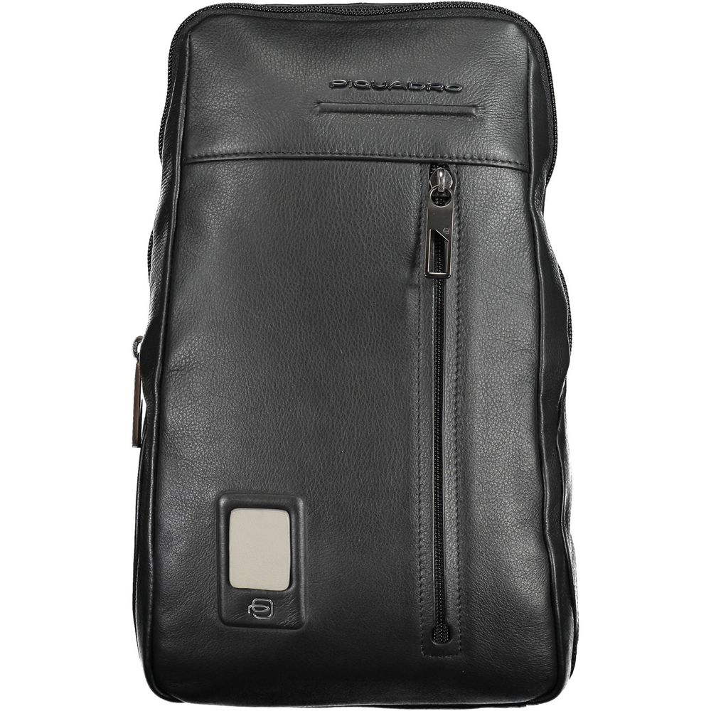 Piquadro Nero Leather Mens Shoulder Bag | Regal Royce