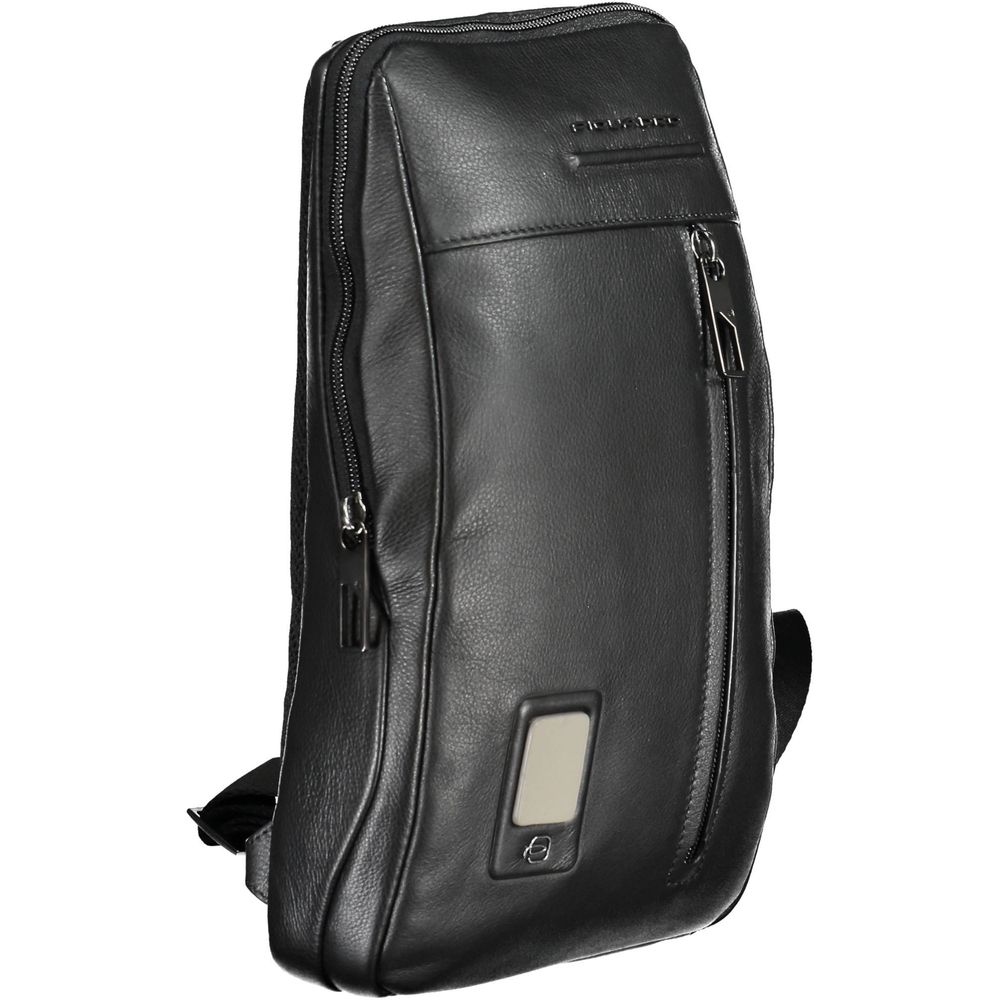 Piquadro Nero Leather Mens Shoulder Bag | Regal Royce