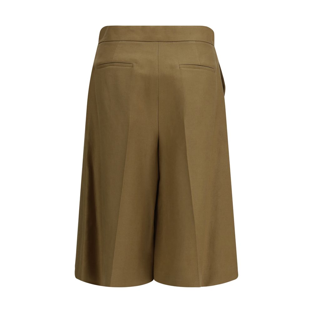 Max Mara Bicolor Linen Bermuda Shorts | Regal Royce