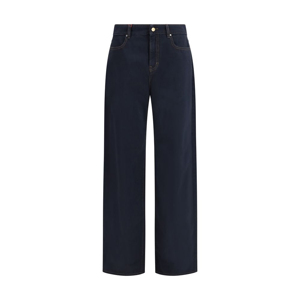Max Mara Blue Cotton Casual Pants | Regal Royce
