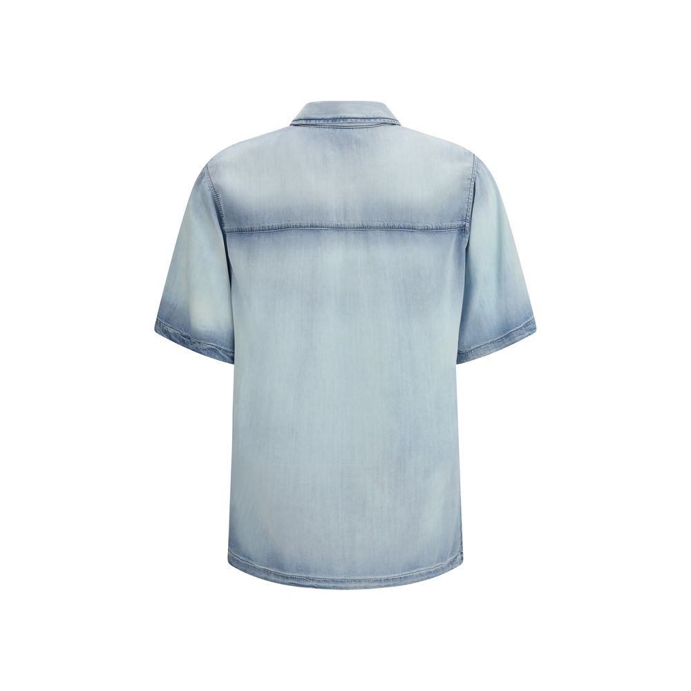 Diesel Blue Lyocell Shortsleeve Shirt | Regal Royce