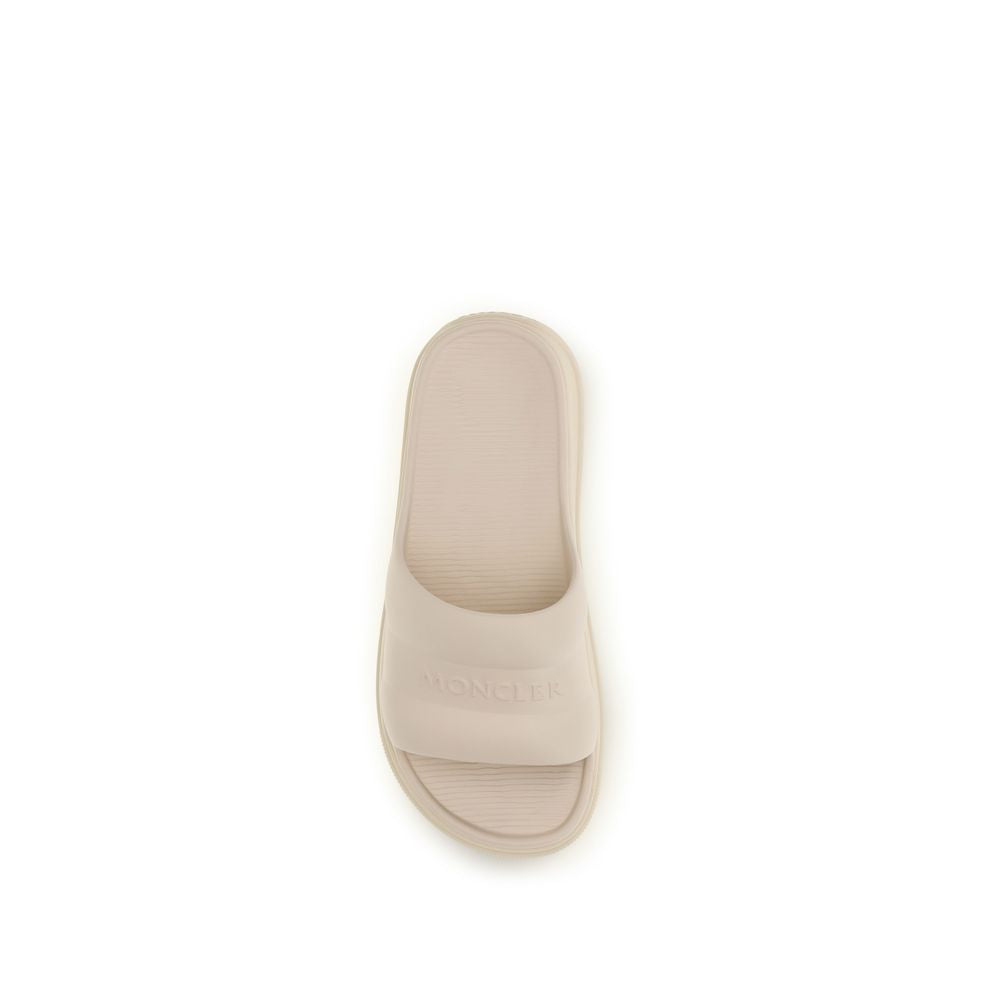 Moncler Beige Rubber Slippers | Regal Royce
