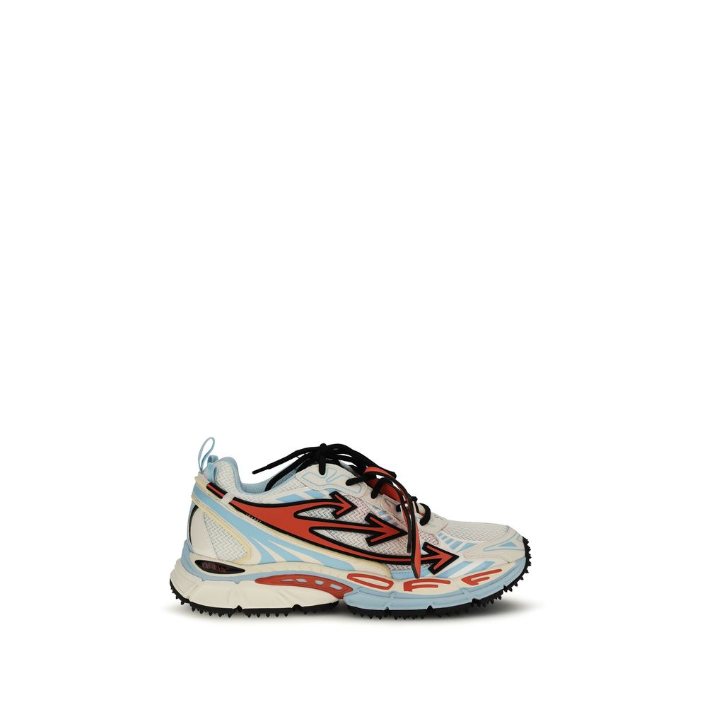 Off-White Blue Calf Leather Bos Taurus Athletic Sneakers | Regal Royce