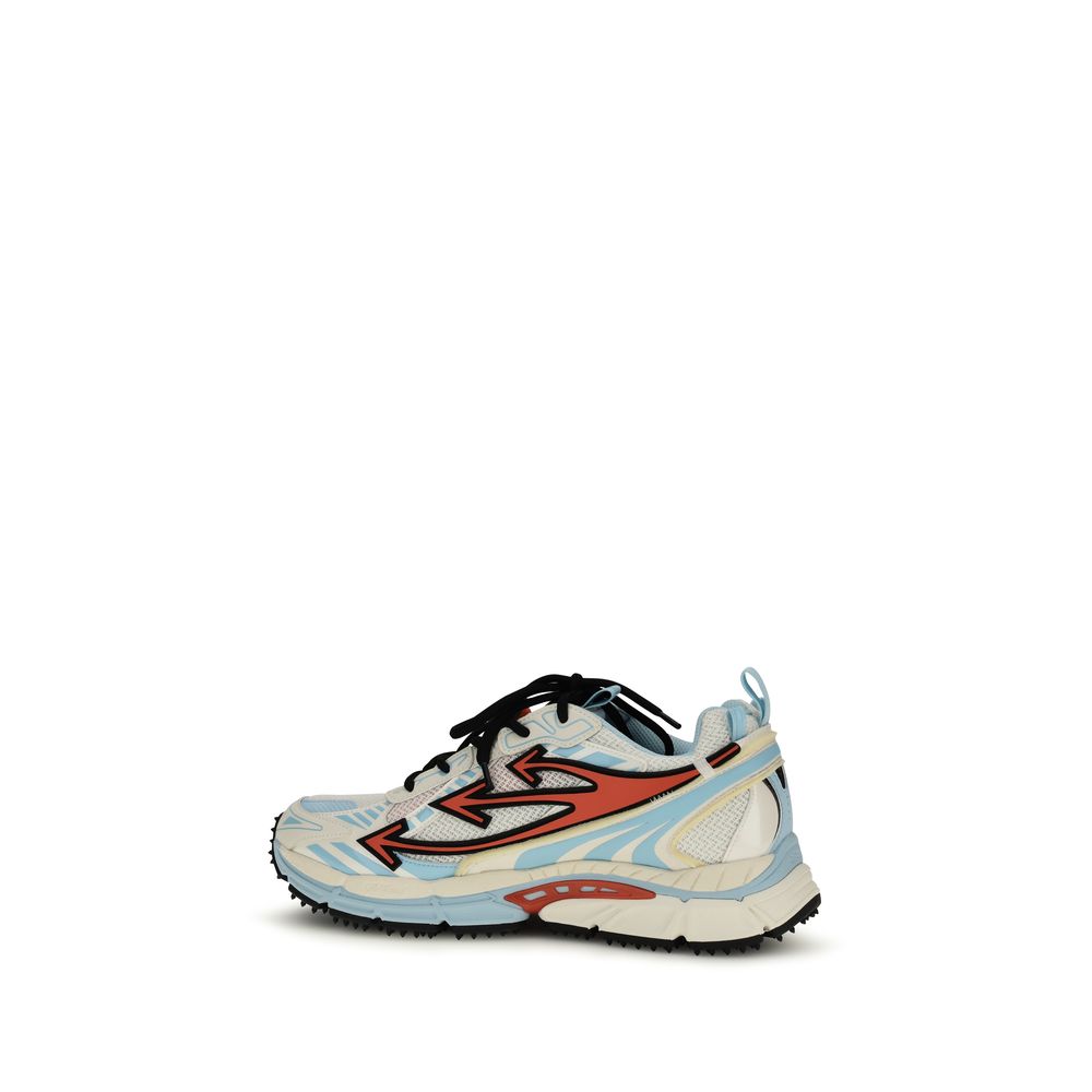 Off-White Blue Calf Leather Bos Taurus Athletic Sneakers | Regal Royce