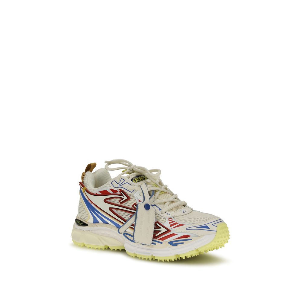 Off-White Multicolor Polyester Athletic Sneakers | Regal Royce