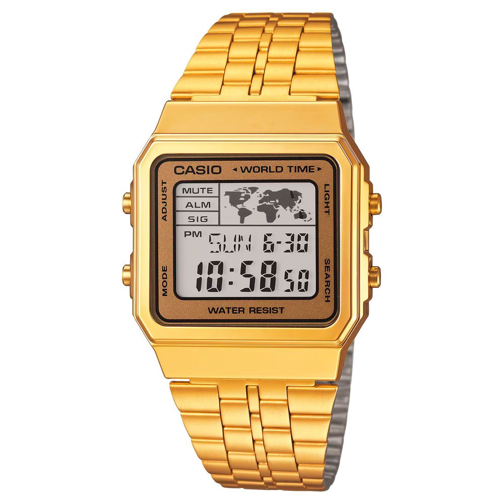 Casio Gold Stainless Steel Digital Watch | Regal Royce