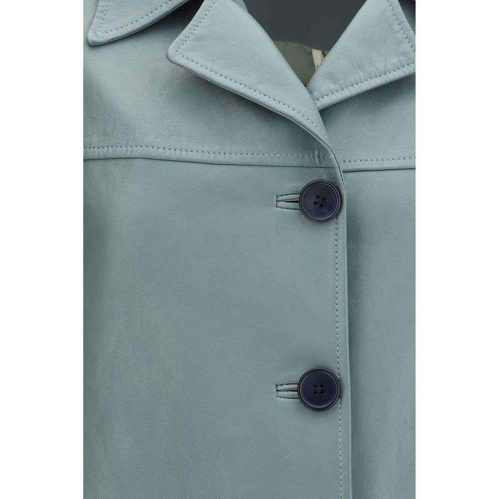 Chloé Blue Lamb Leather Leather Jacket | Regal Royce