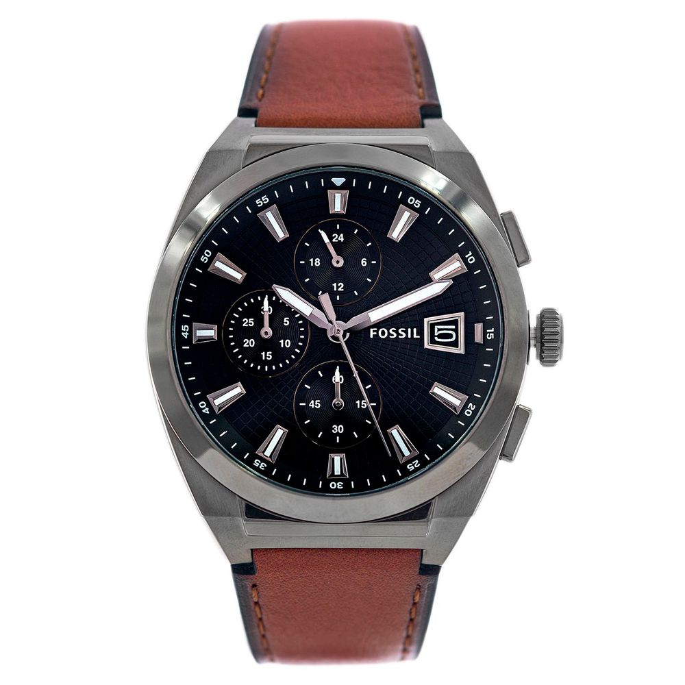 Fossil Brown Leather Dress Watch | Regal Royce
