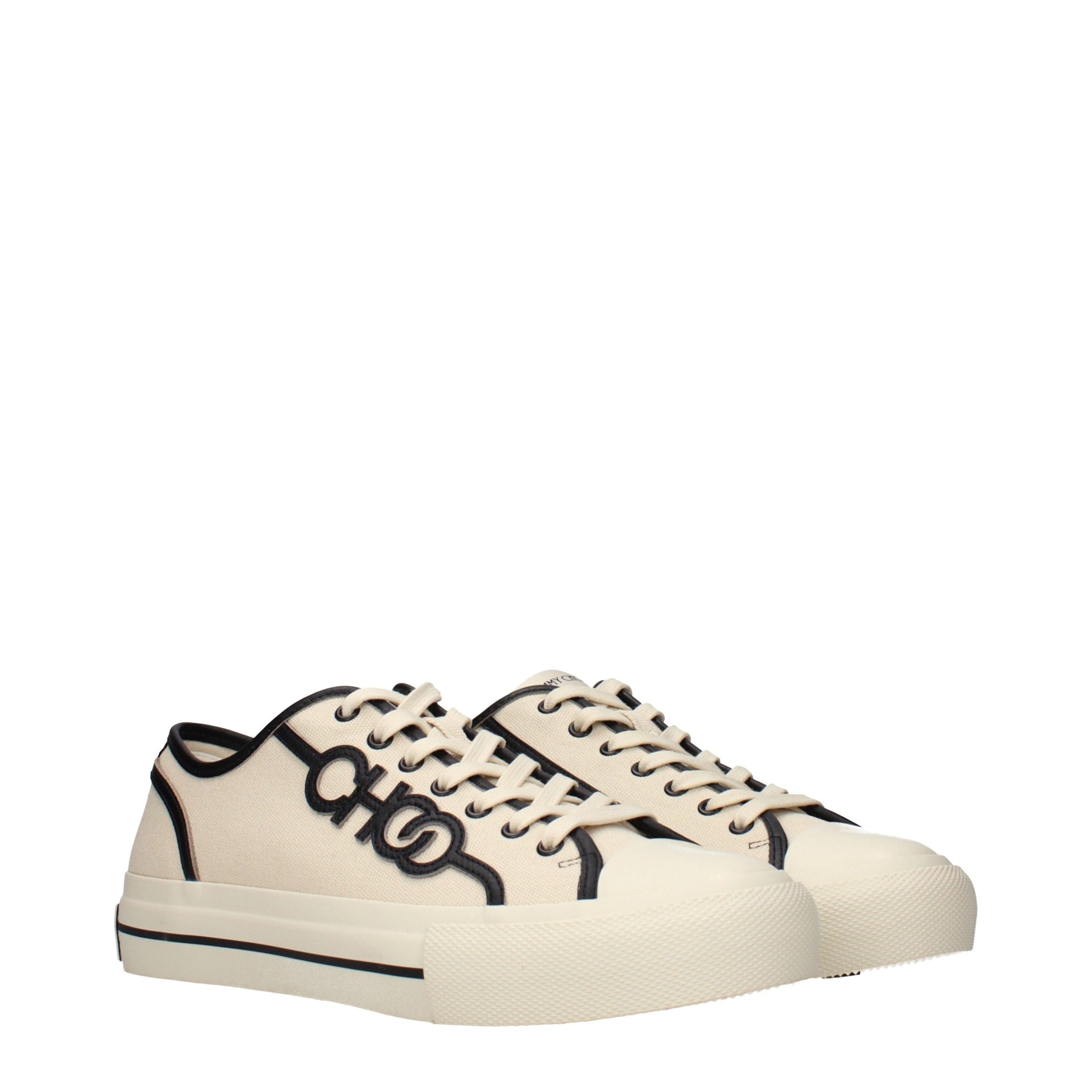 Jimmy Choo Beige Fabric Low Top Sneakers | Regal Royce