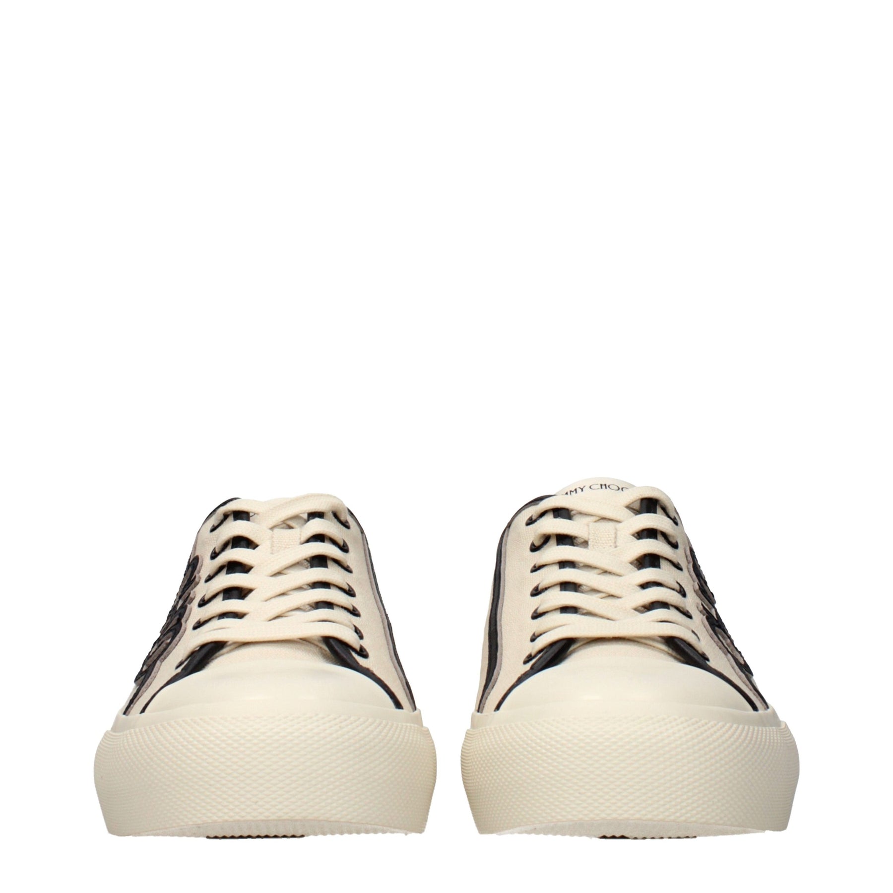 Jimmy Choo Beige Fabric Low Top Sneakers | Regal Royce