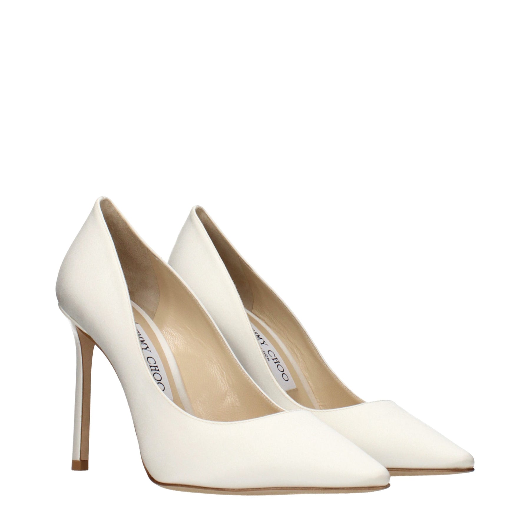 Jimmy Choo Beige Satin Platform Pumps | Regal Royce