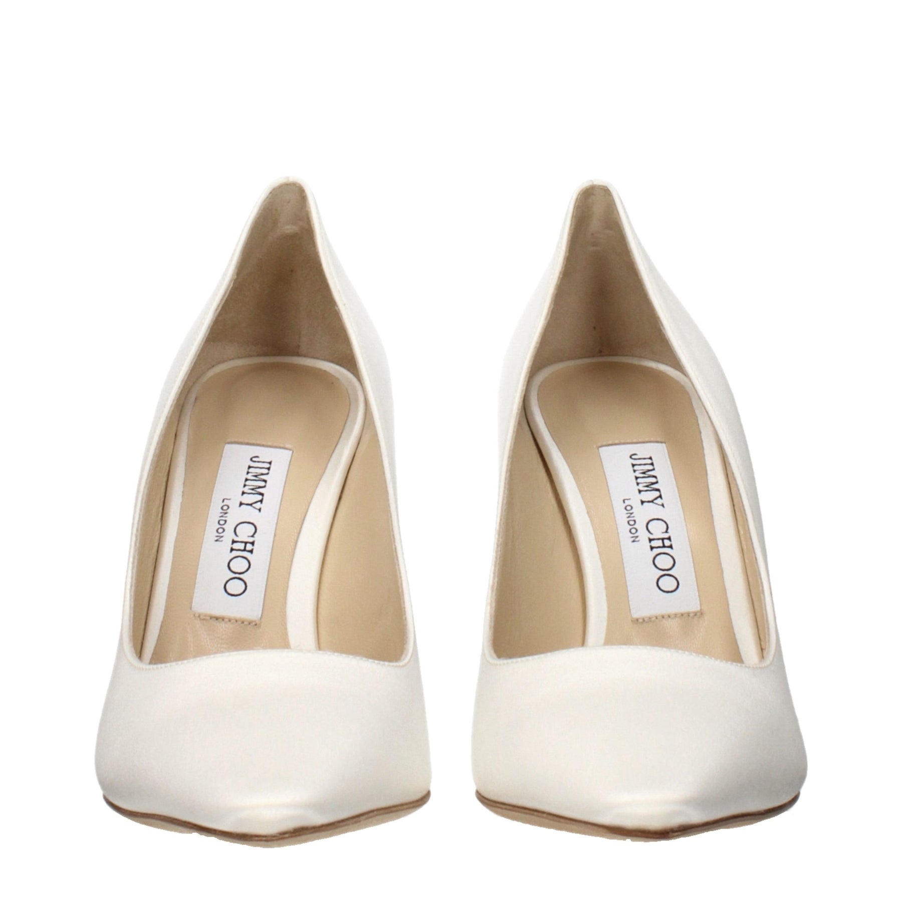 Jimmy Choo Beige Satin Platform Pumps | Regal Royce