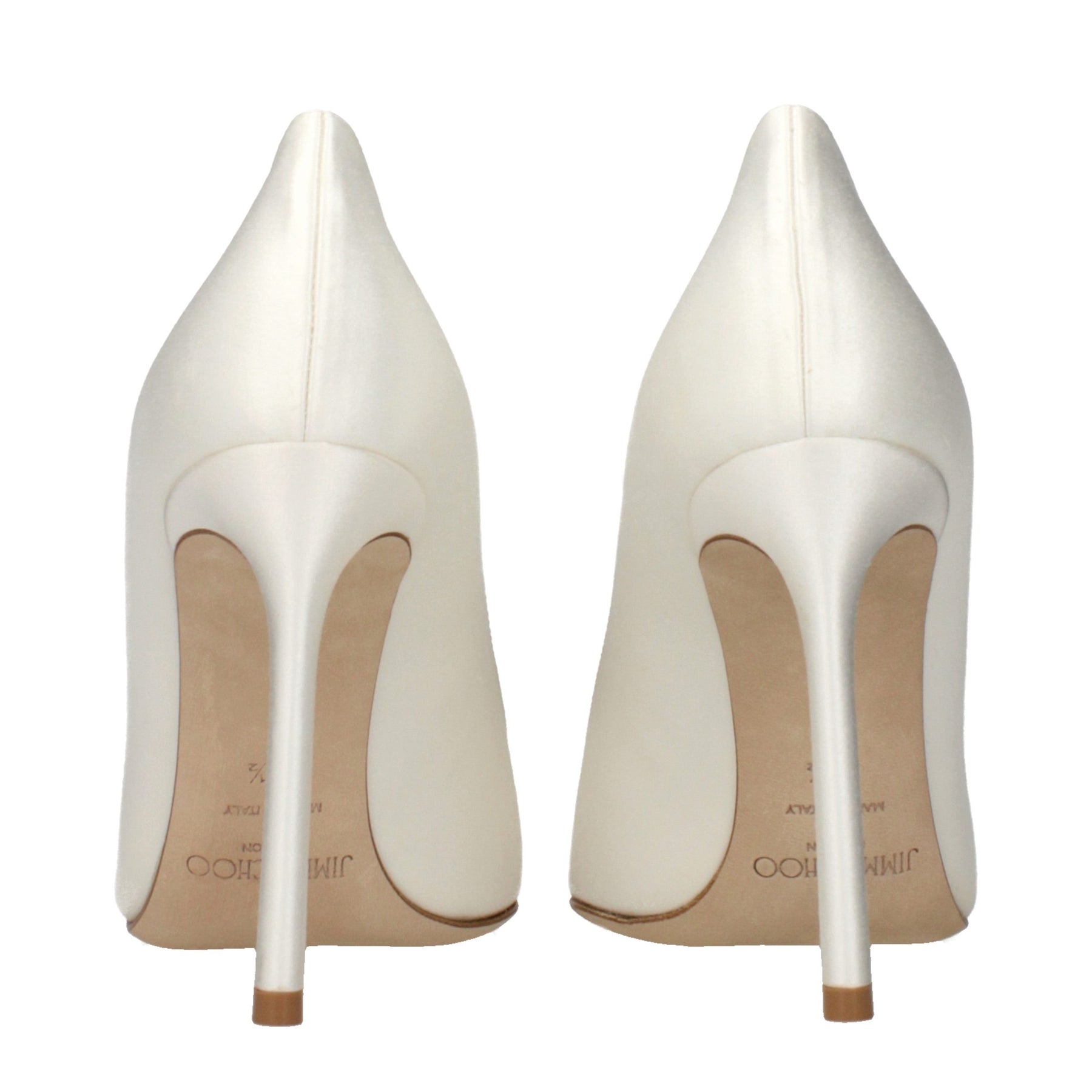 Jimmy Choo Beige Satin Platform Pumps | Regal Royce