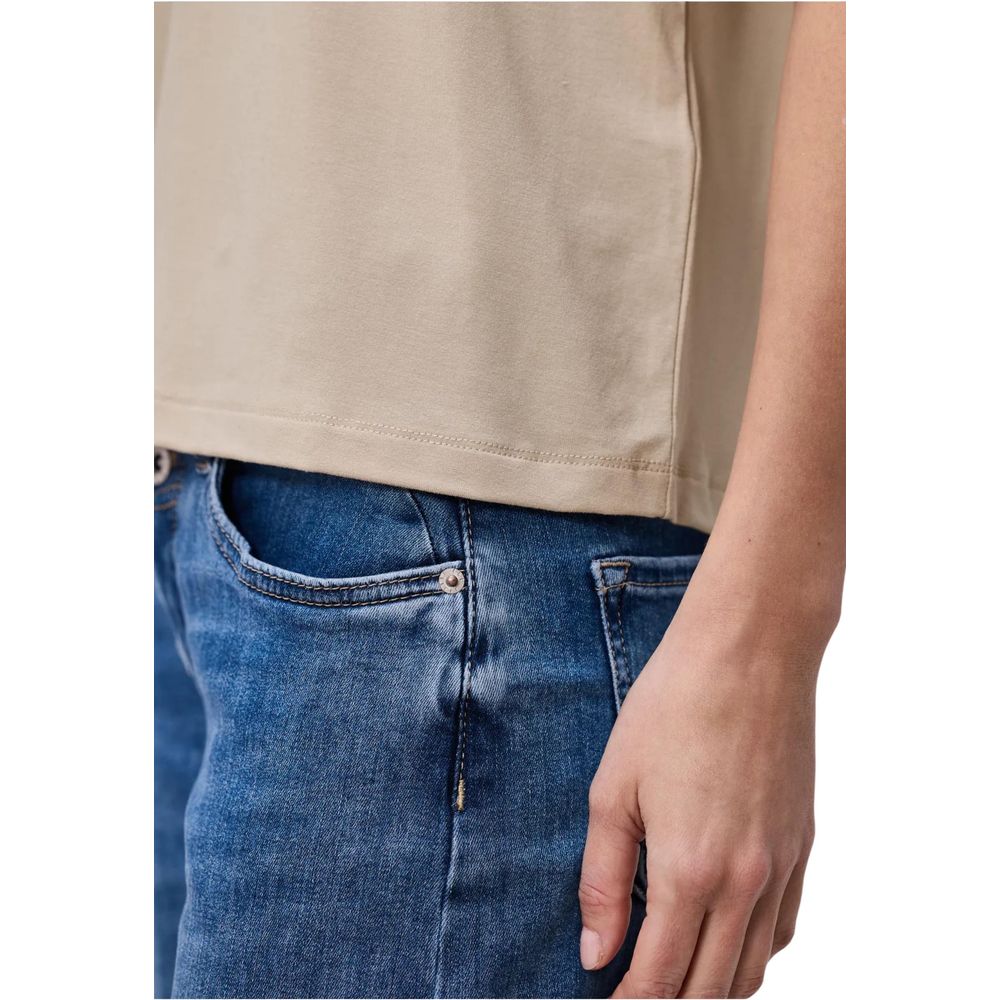 Street One Beige Viscose T-Shirt | Regal Royce