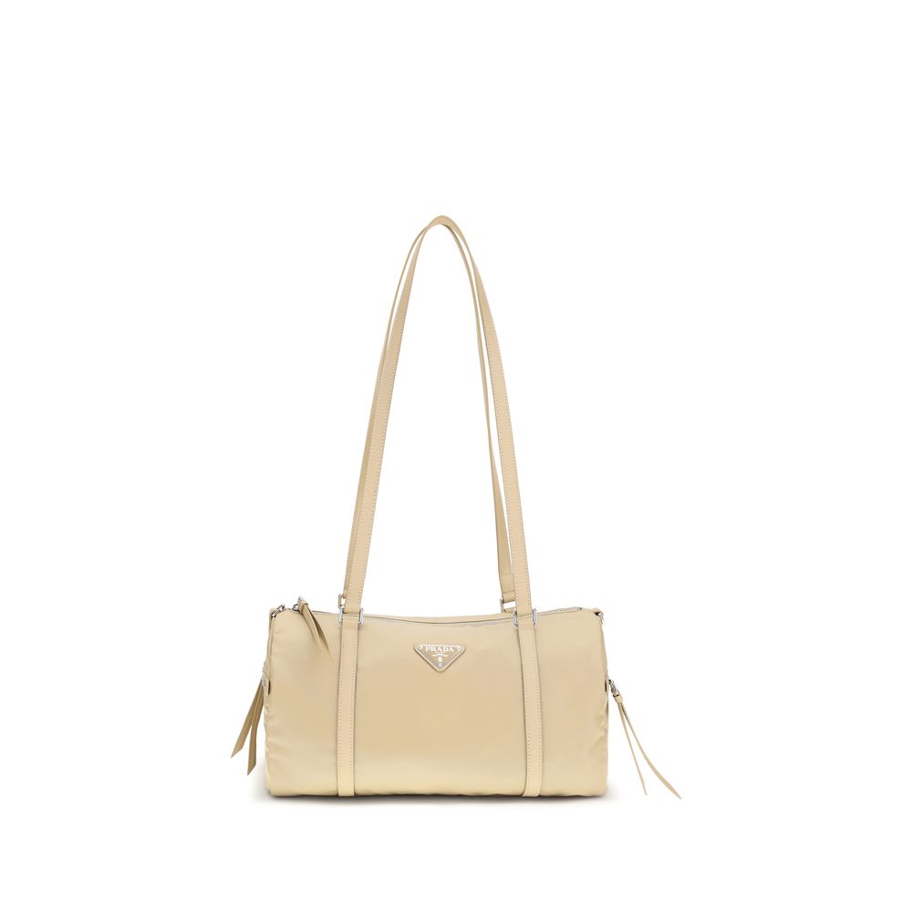 Prada Beige Polyamide Shoulder Bag | Regal Royce