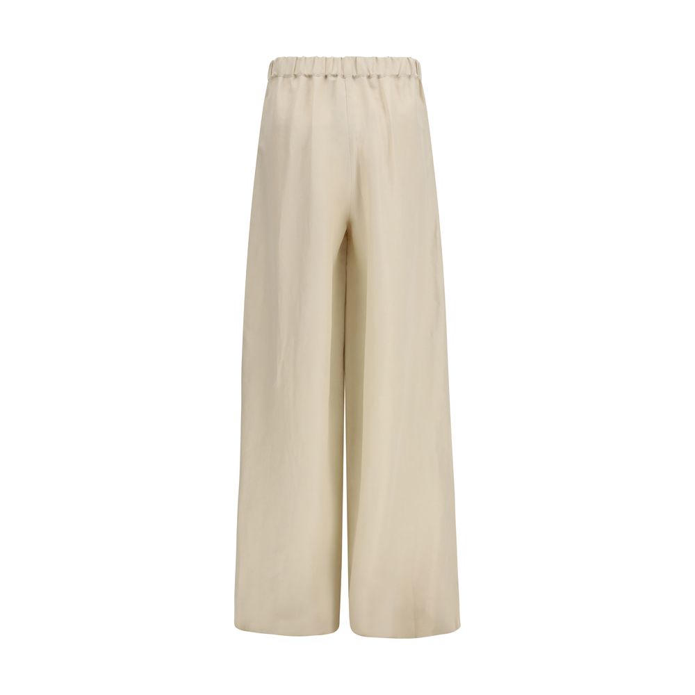 Max Mara Beige Linen Casual Pants | Regal Royce