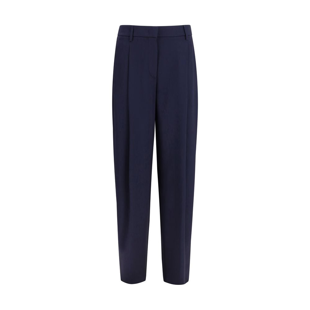 Giorgio Armani Blue Silk Casual Pants | Regal Royce