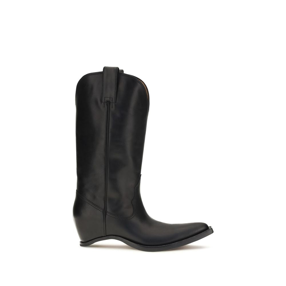 Maison Margiela Black Calf Leather Bos Taurus Ankle Boots | Regal Royce