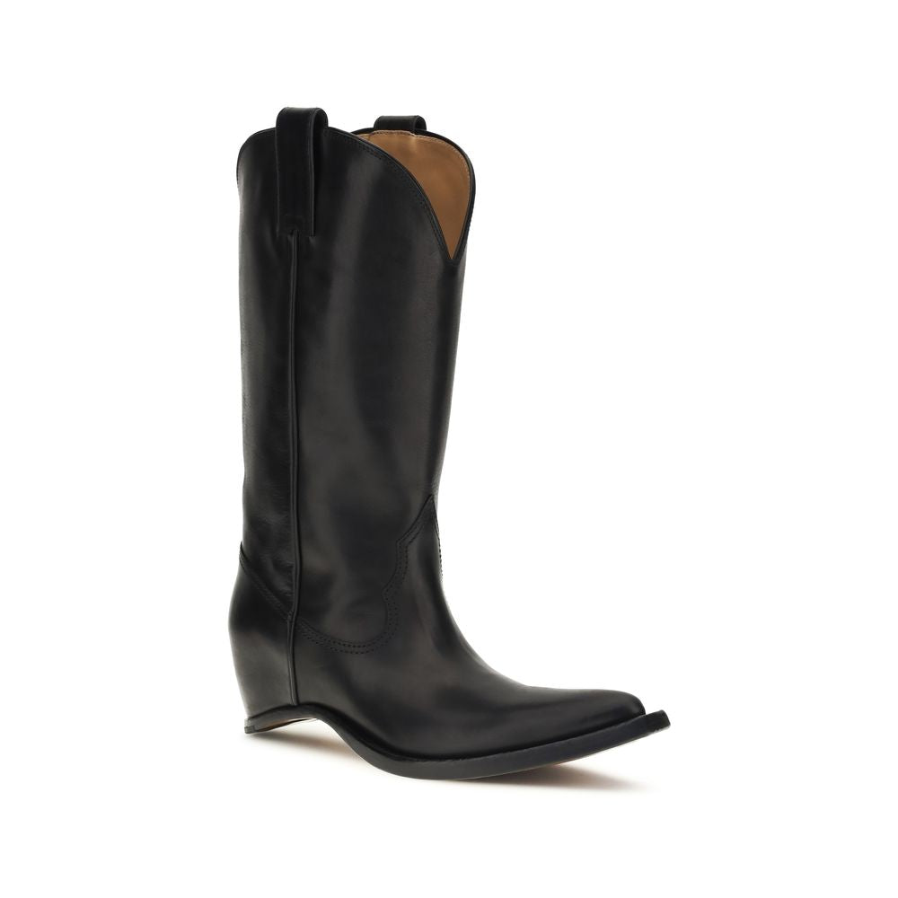 Maison Margiela Black Calf Leather Bos Taurus Ankle Boots | Regal Royce