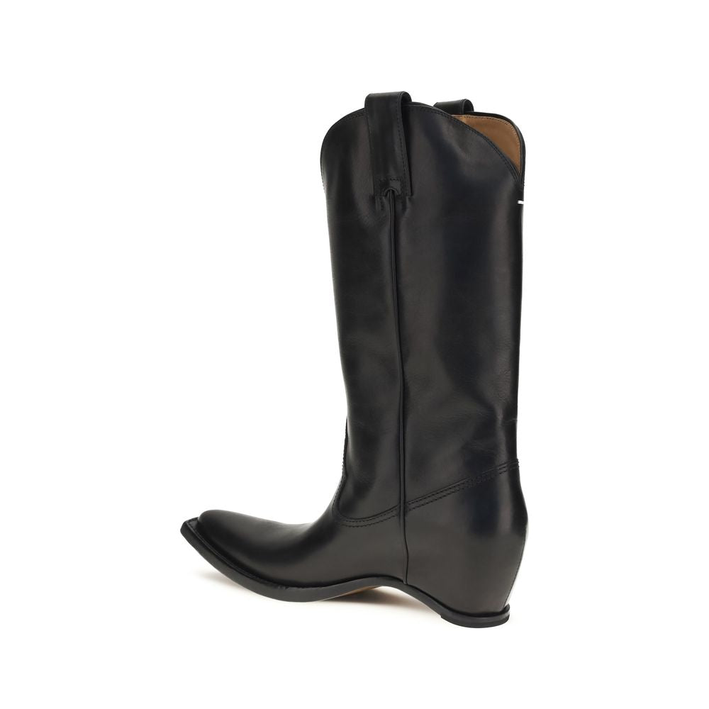 Maison Margiela Black Calf Leather Bos Taurus Ankle Boots | Regal Royce