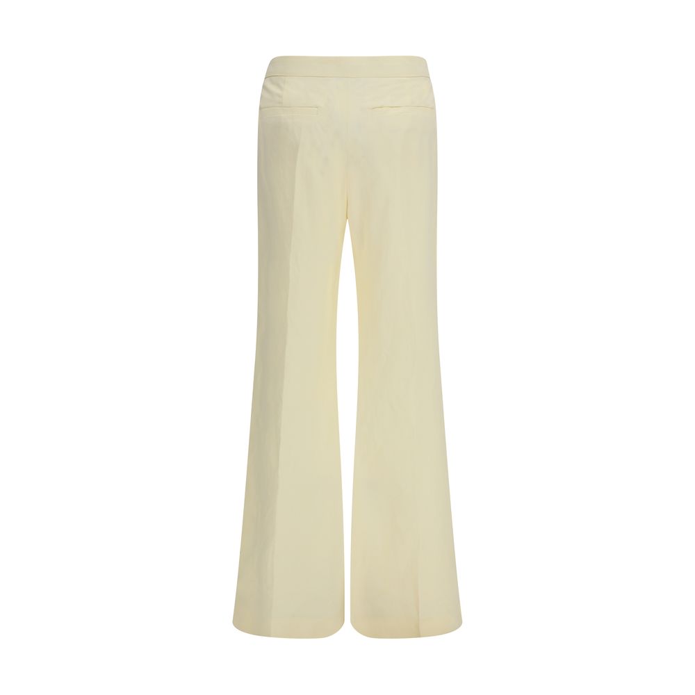 Max Mara Beige Viscose Flared Pants | Regal Royce