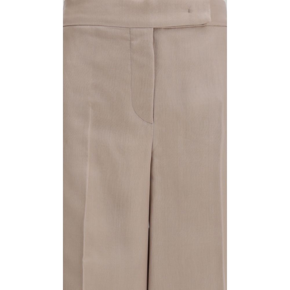 Max Mara Beige Silk Casual Pants | Regal Royce
