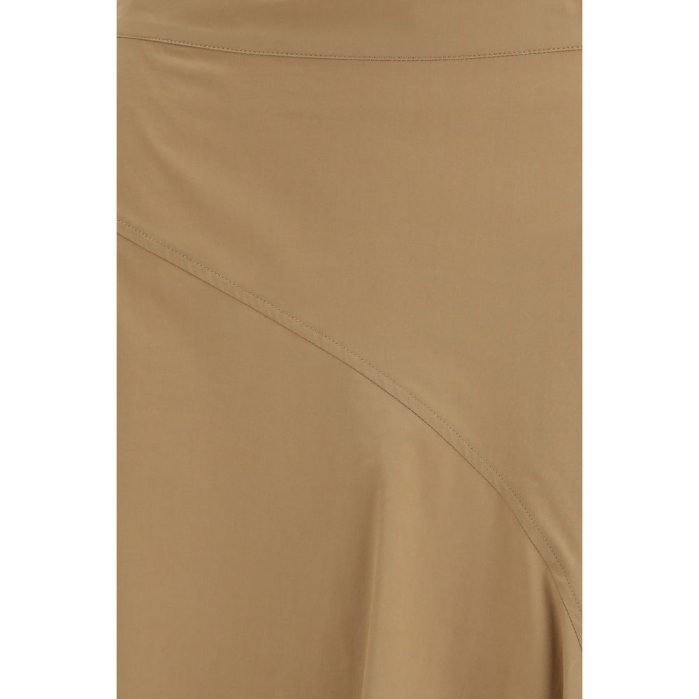 Max Mara Beige Cotton Midi Skirt | Regal Royce
