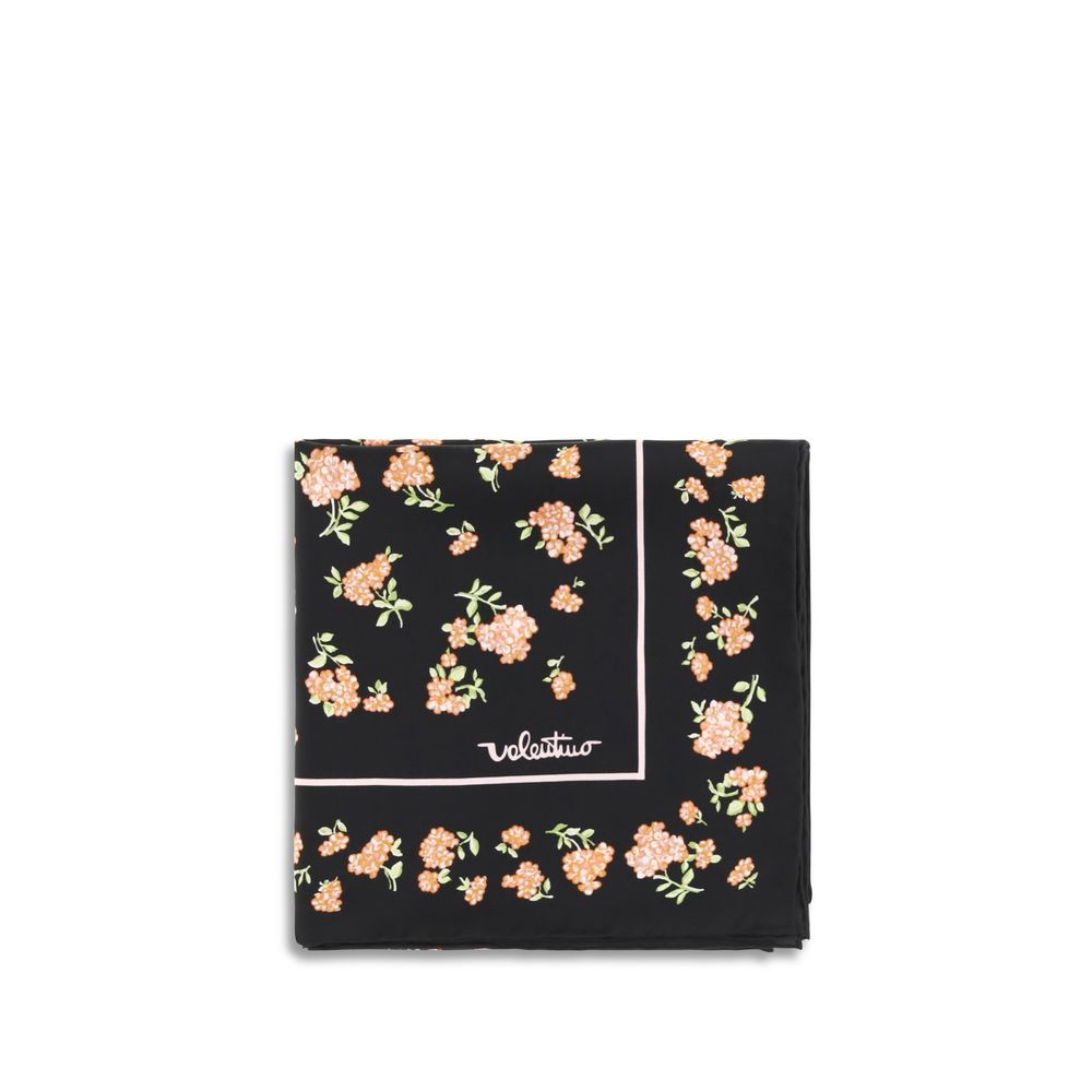 Valentino Garavani Black Silk Scarf | Regal Royce
