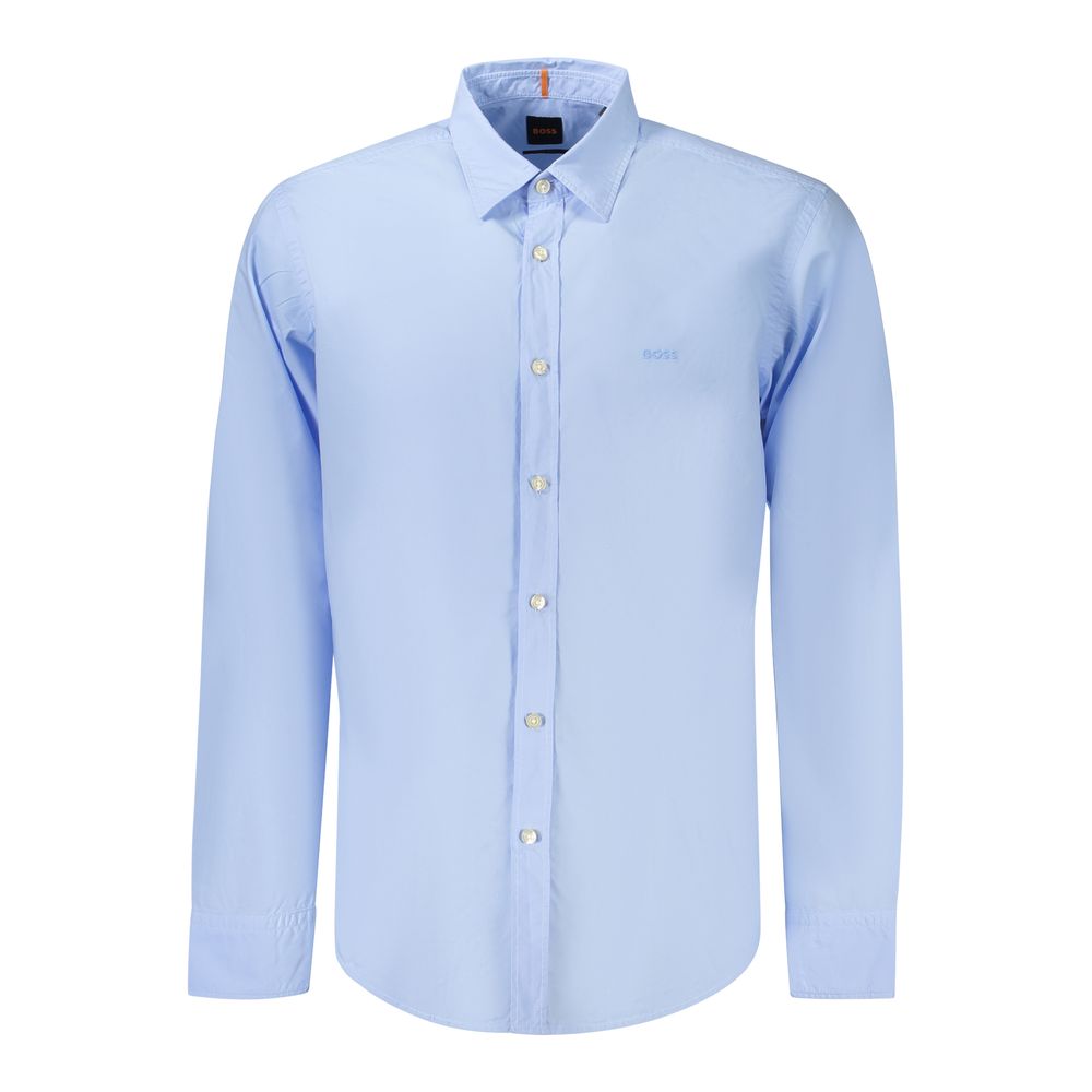 Hugo Boss Azzurro Cotton Men Shirt | Regal Royce