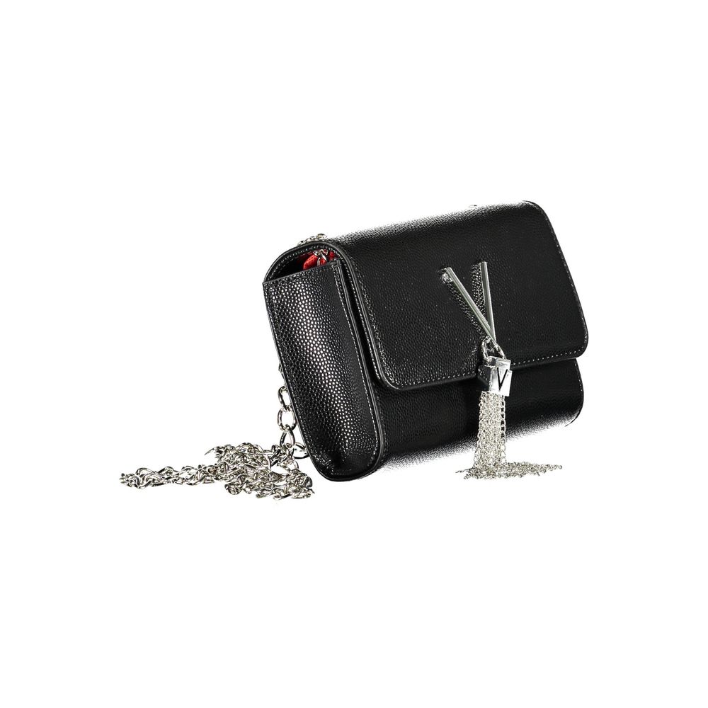 Mario Valentino Black Polyurethane Women Handbag | Regal Royce