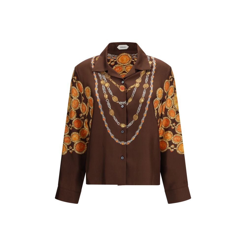 Versace Brown Fabric Shirt | Regal Royce
