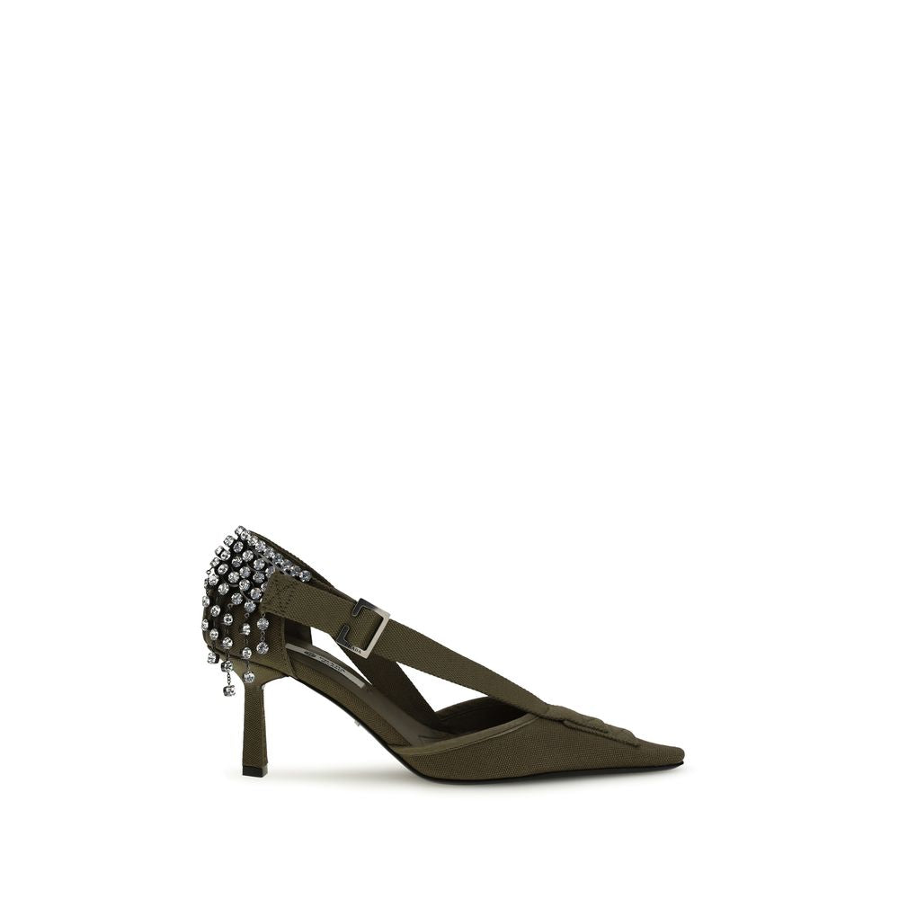 Prada Bicolor Cotton High Heel Pumps | Regal Royce