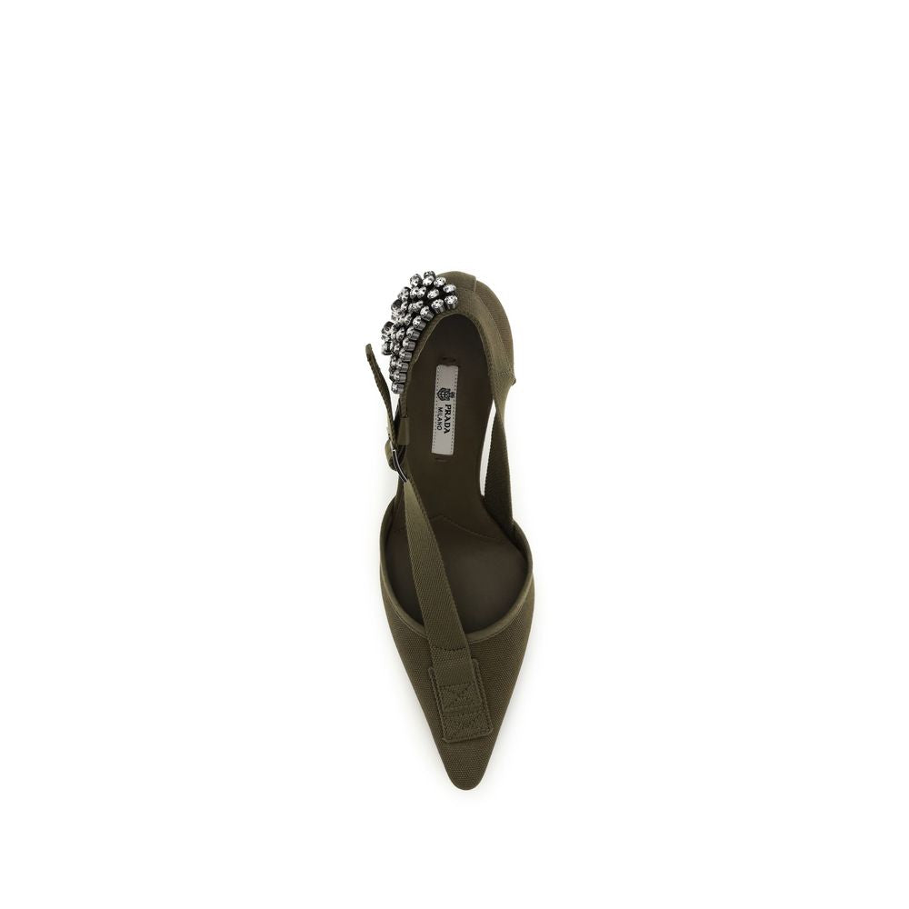 Prada Bicolor Cotton High Heel Pumps | Regal Royce