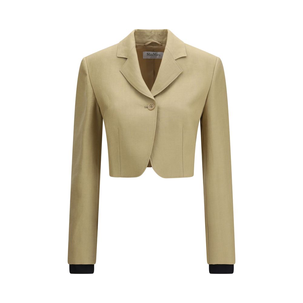 Max Mara Beige Linen Denim Jacket | Regal Royce