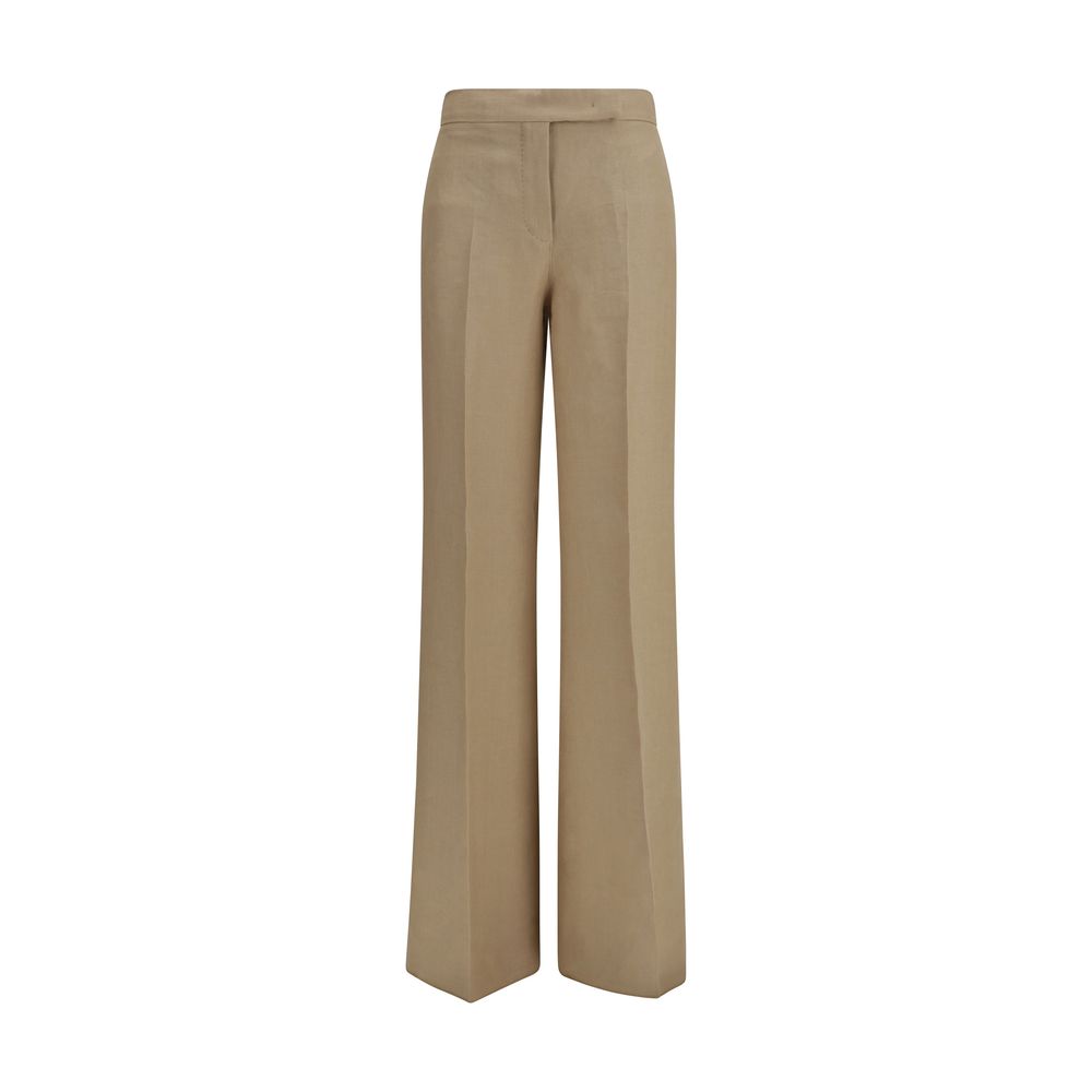 Max Mara Beige Linen Casual Pants | Regal Royce