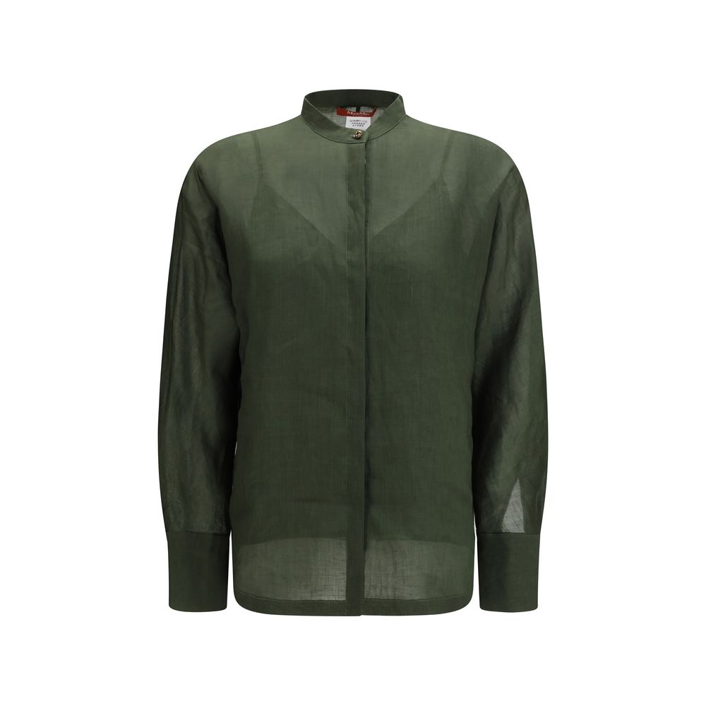 Max Mara Bicolor Ramie Dress Shirt | Regal Royce
