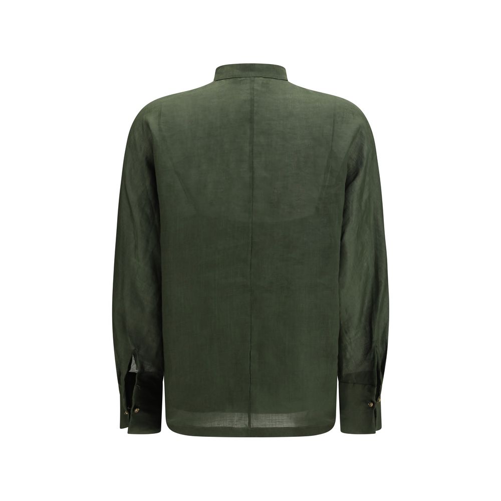 Max Mara Bicolor Ramie Dress Shirt | Regal Royce