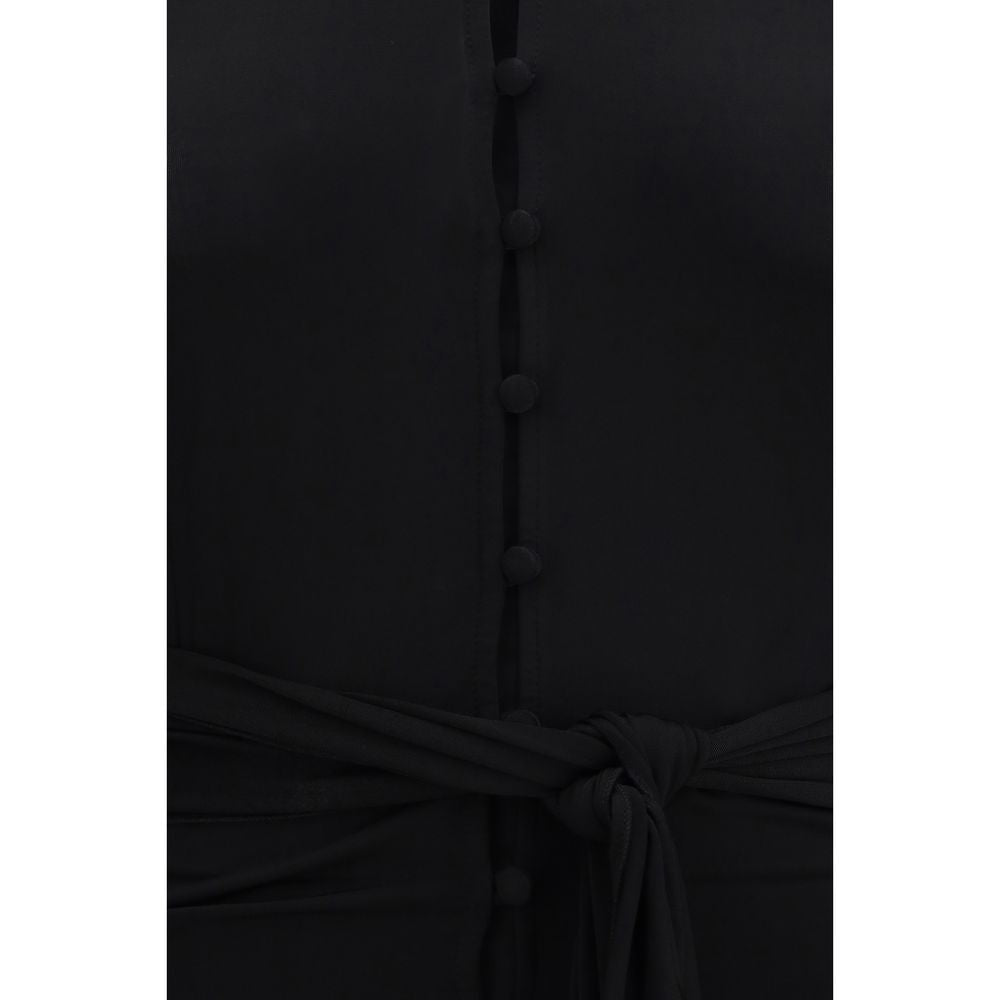 Ganni Black Recycled Polyester Shirt | Regal Royce