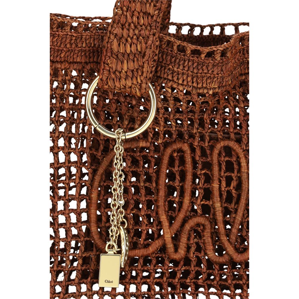 Chloé Brown Raffia Shoulder Bag | Regal Royce