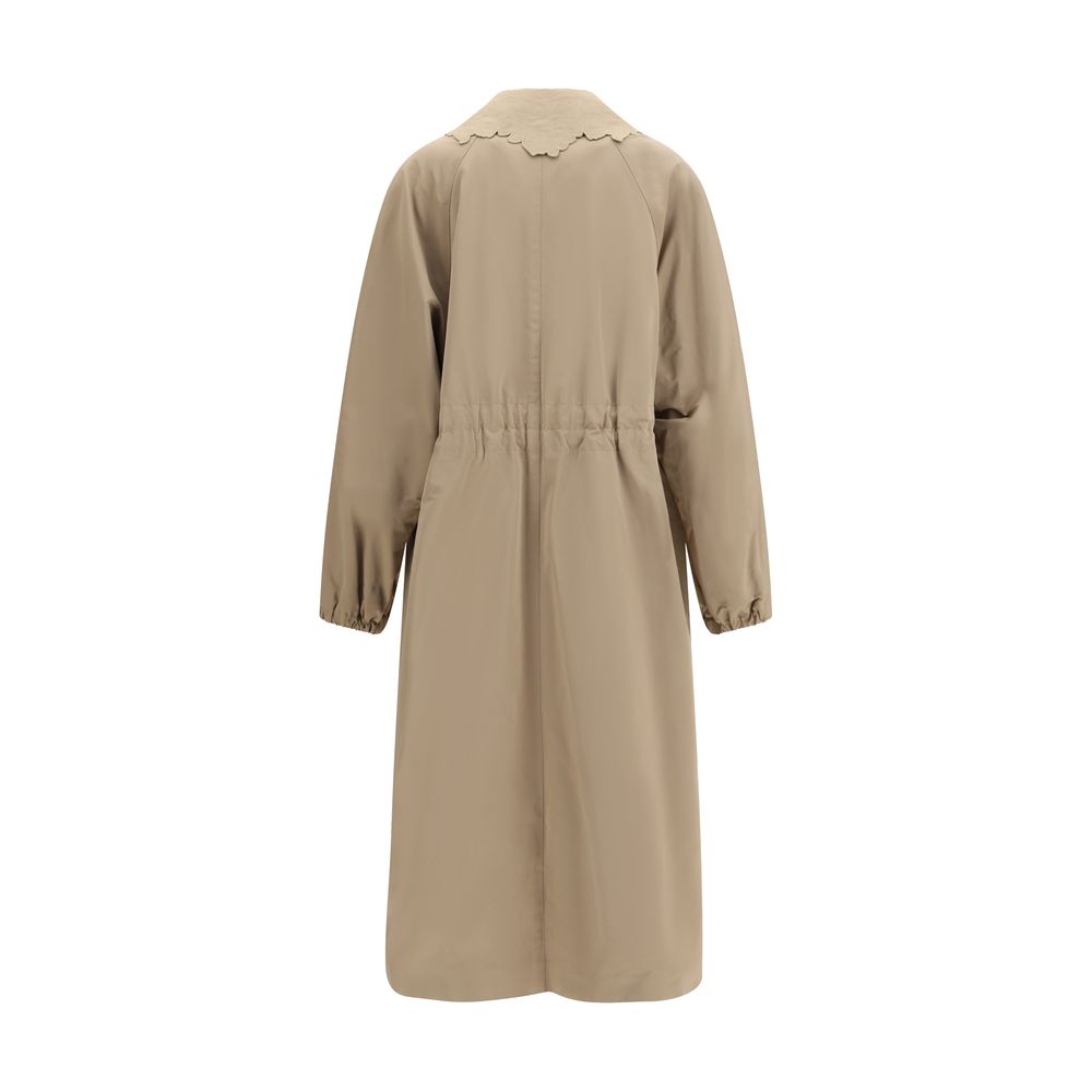 Fabiana Filippi Beige Polyester Trench Coat | Regal Royce