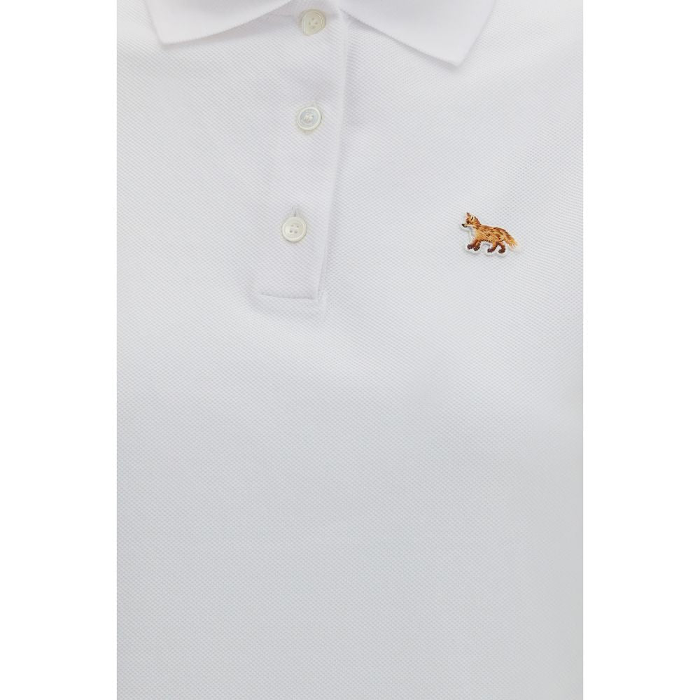 Maison Kitsuné White Cotton Polo Shirt | Regal Royce