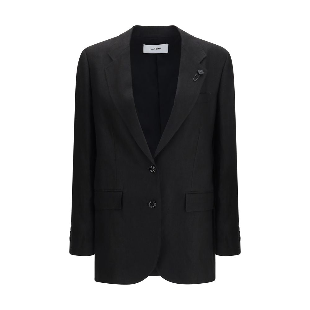 Lardini Black Linen Blazer | Regal Royce